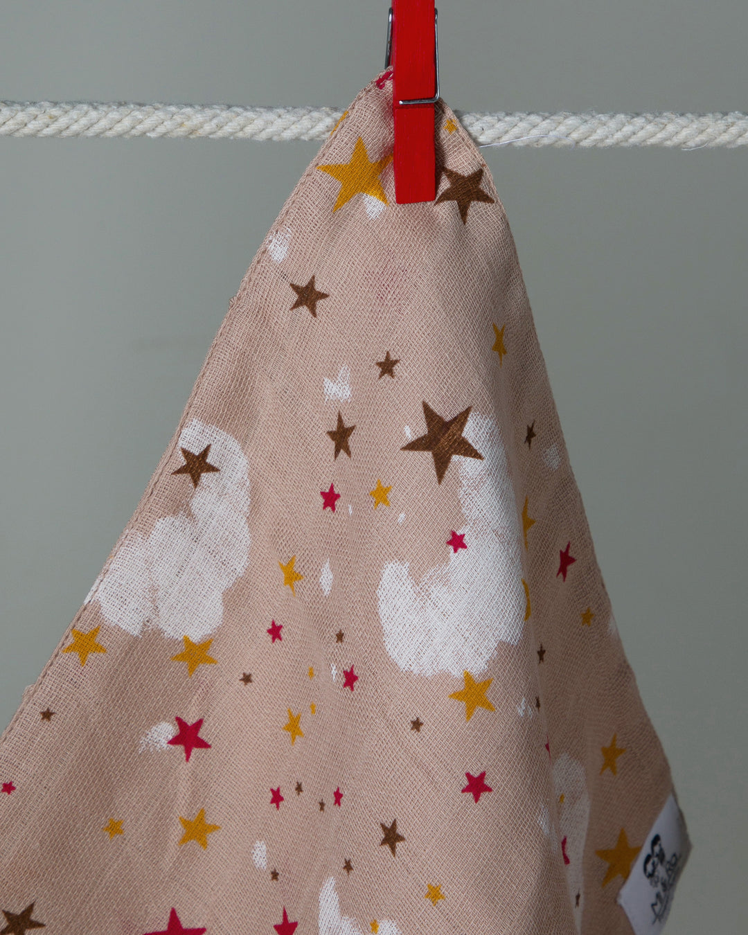 Mi and Ra Premium Muslin Wipe Cloth - Cloud Print | 12 cm