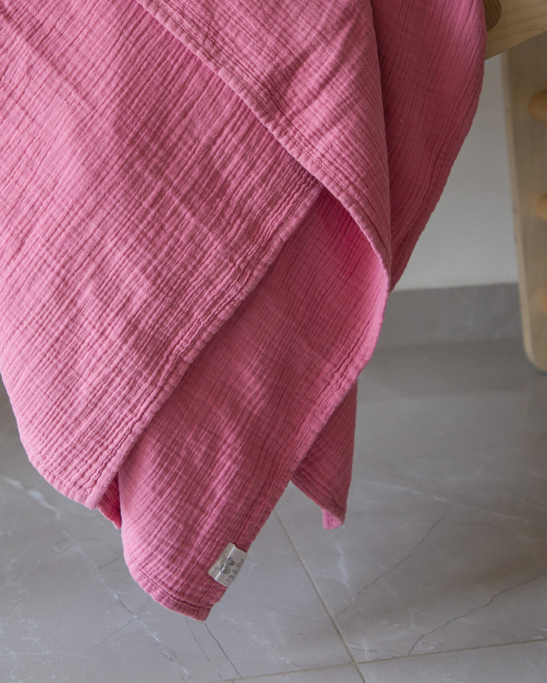 Mi and Ra Premium Muslin Junior Blanket - Pink Color | 55" x 75"