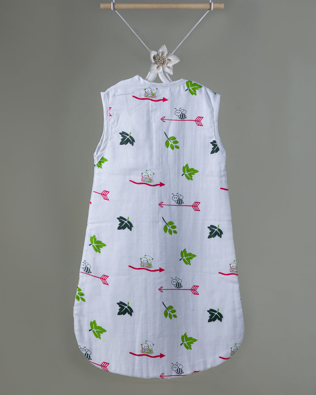 Mi and Ra Premium Muslin Front Zip Sleeping Bag - Arrow Print | 0 m - 15 m