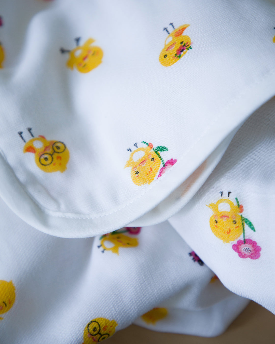 Mi and Ra Premium Muslin Baby Blanket - Duck Print | 0 - 4 yrs