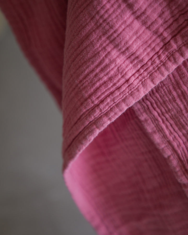Mi and Ra Premium Muslin Junior Blanket - Pink Color | 55" x 75"