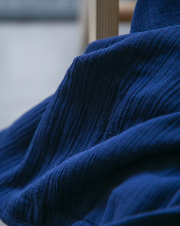 Mi and Ra Premium Muslin Junior Blanket - Dark Blue Color | 55" x 75"