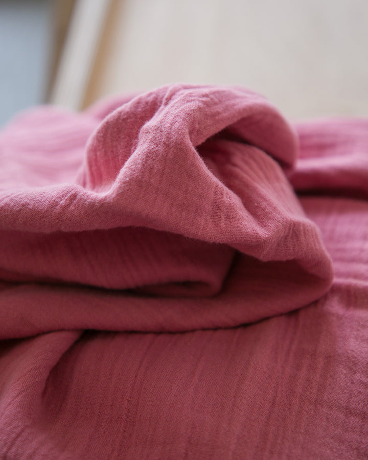 Mi and Ra Premium Muslin Junior Blanket - Pink Color | 55" x 75"