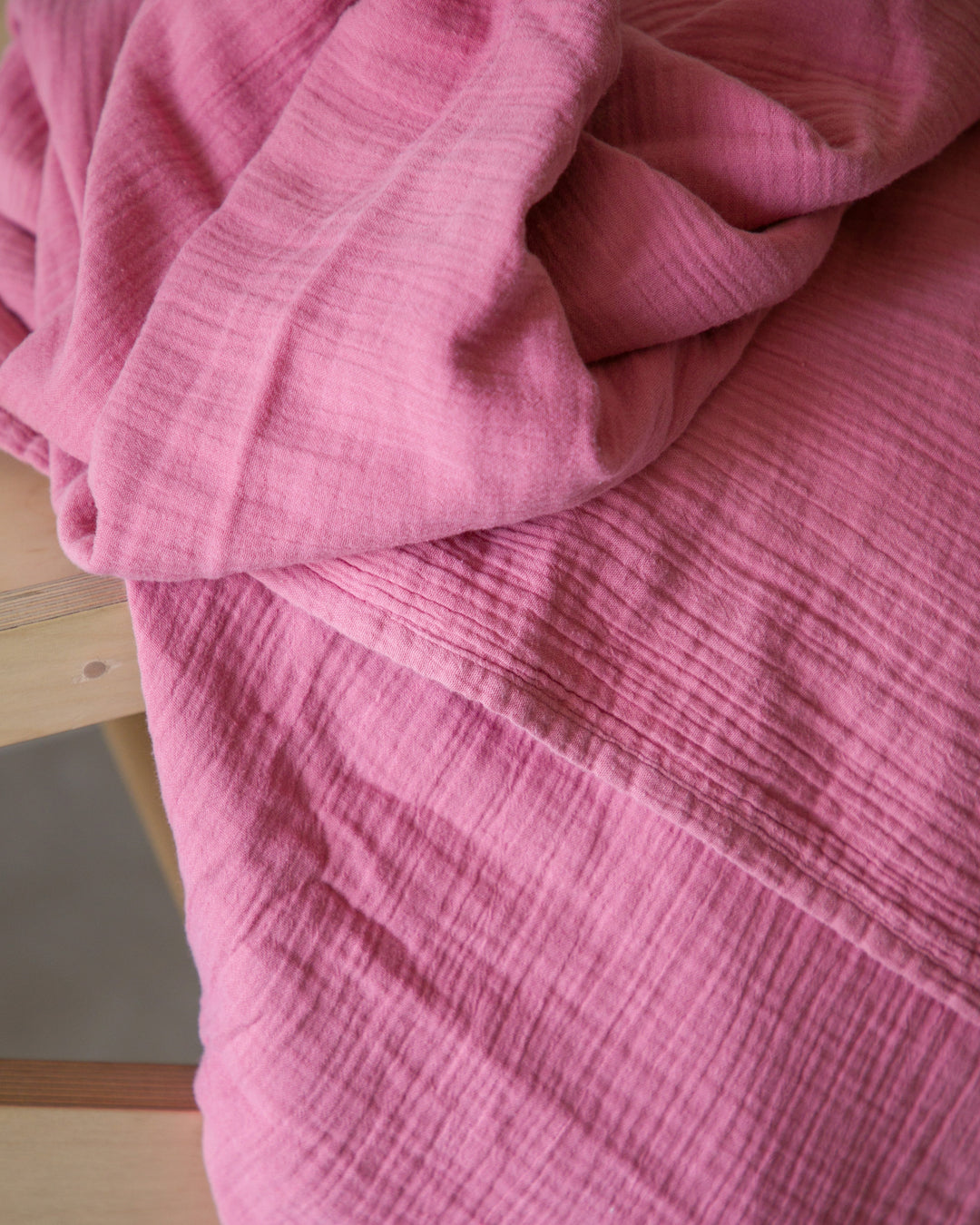 Mi and Ra Premium Muslin Junior Blanket - Pink Color | 55" x 75"
