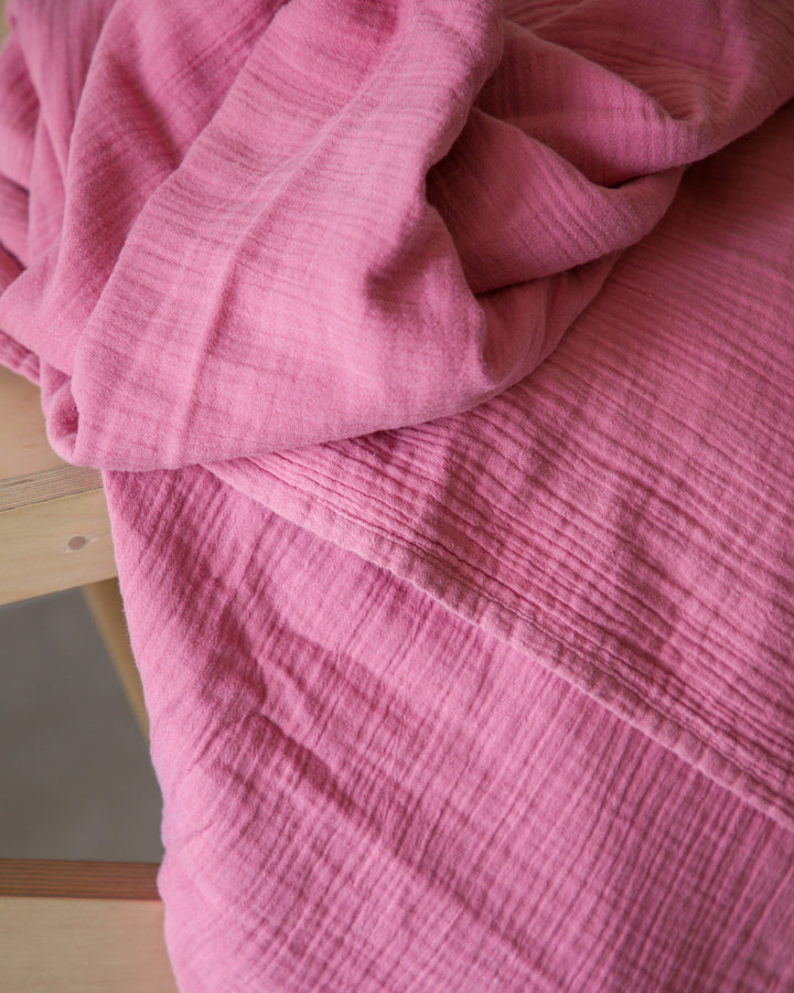 Mi and Ra Premium Muslin Junior Blanket - Pink Color | 55" x 75"
